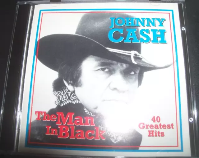 Johnny Cash – The Man In Black - 40 Greatest Hits 2 CD – Like New