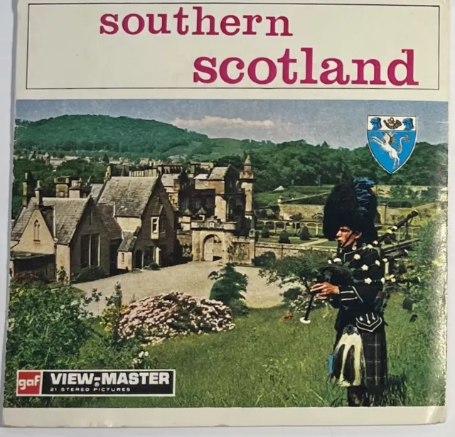 Viewmaster Southern Scotland Burns country 3 reel set tri fold packet GAF 327