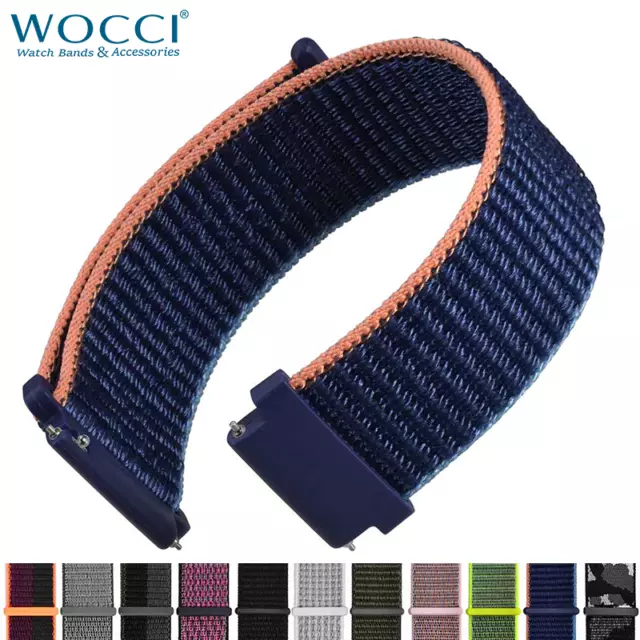WOCCI Nylon strap Watch Band 18mm 20mm 22mm Watchband for Men Quick Release