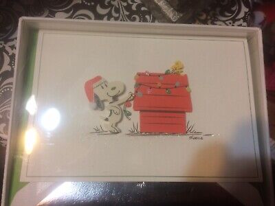 NEW - Hallmark Signature Peanuts Boxed Christmas Cards, Snoopy Christmas - NIB