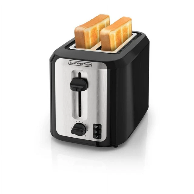 BLACK+DECKER 2-SLICE TOASTER, Extra Wide Slots & Bagel Function $19.96 ...