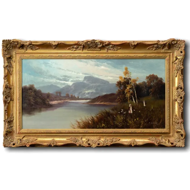 SIDNEY YATES JOHNSON, 1900 | Eine schottische Highland River Landschaft, Ölgemälde