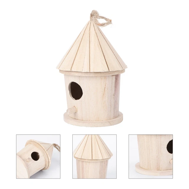 Altalena Per Uccelli In Legno Naturale - Con Campana Per Pappagalli - Foto 4