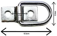 Dee D Ring & Cleat Load Tie Down Rings x4 - Lashing Trailer Hooks Cargo 4x4 Boat