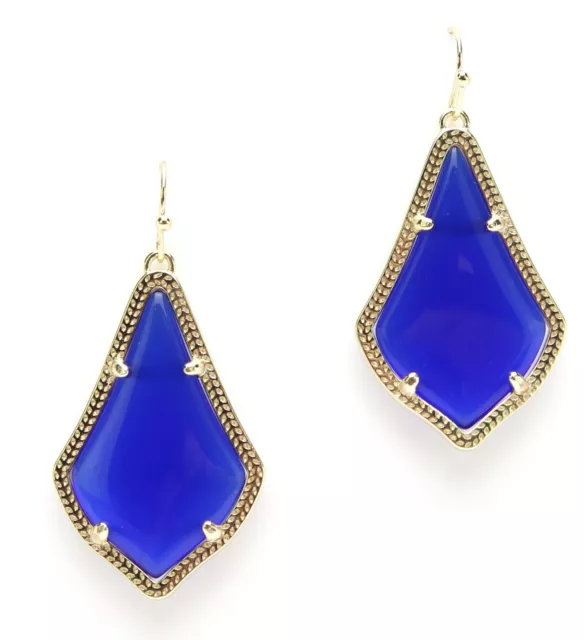 Kendra Scott Womens Cobalt Blue Gold Alex Drop Earrings 1185