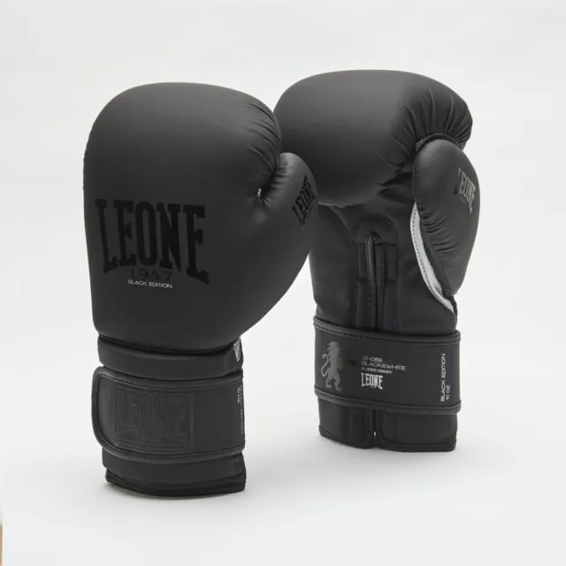 Guantoni boxe Leone 14 oz BLACK EDITION Kick boxe muay tai arti marziali GN059