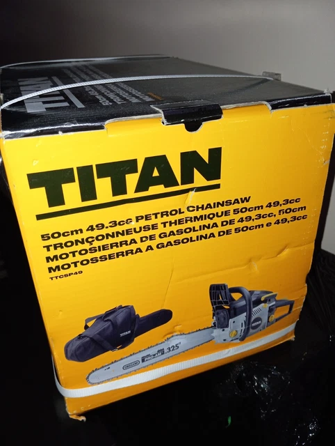 Tronçonneuse Thermique TITAN – Neuve, Sous Emballage, Moteur Puissant Pour Jardinage Et Bûcheronnage