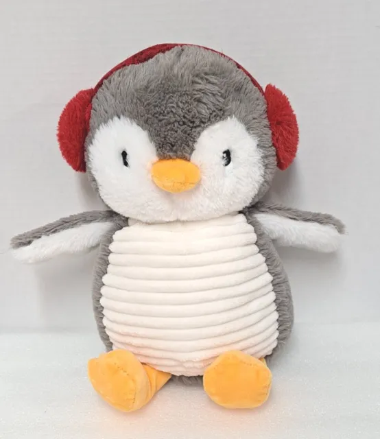 Spark Create Imagine Crinkle & Rattle Earmuff Penguin Soft Plush Cuddle Toy 11"