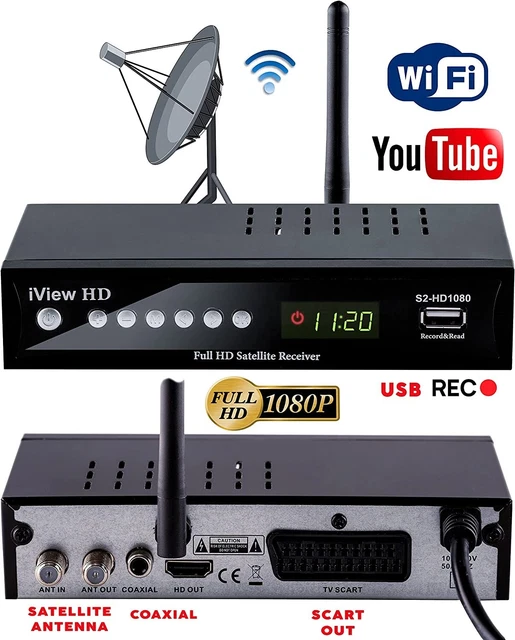 FULL HD SATELLITE Digital TV Receiver Tuner Set Top Box for Freesat Sky