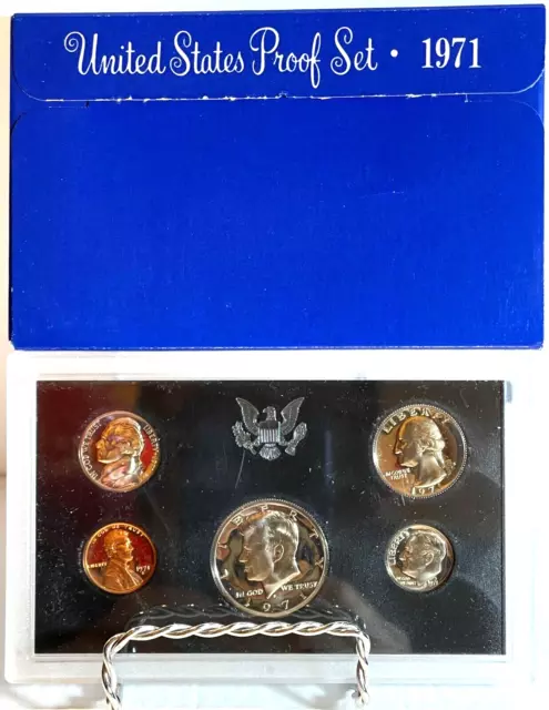 1971 S Annual 5 Coin Proof Set US Mint Original Box