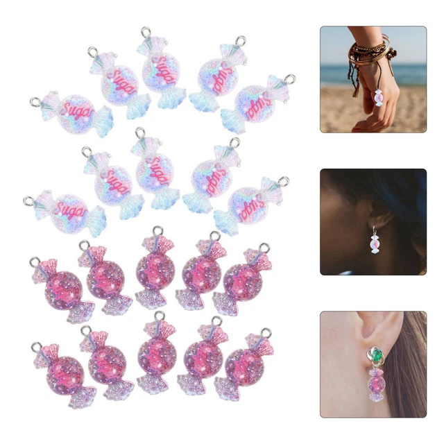 20 Stück Candy-Form-Charms-Anhänger, DIY-Schmuckherstellung, Charms, Basteln,
