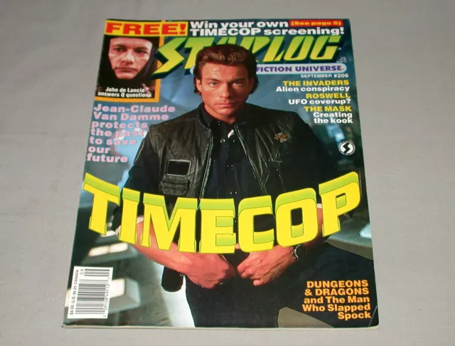 September 1994 Starlog Magazine # 206 - Jean-Claude Van Damme on the Cover