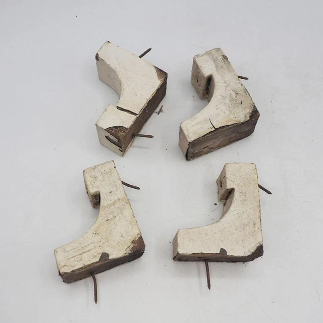 Lot of 4 Wood Mantel Corbels from Old Victorian Home