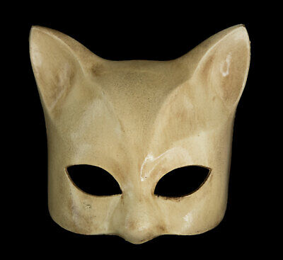 Mask from Venice Cat Beige Finish Luxury Gatto Crafts Painted Handmade 2010