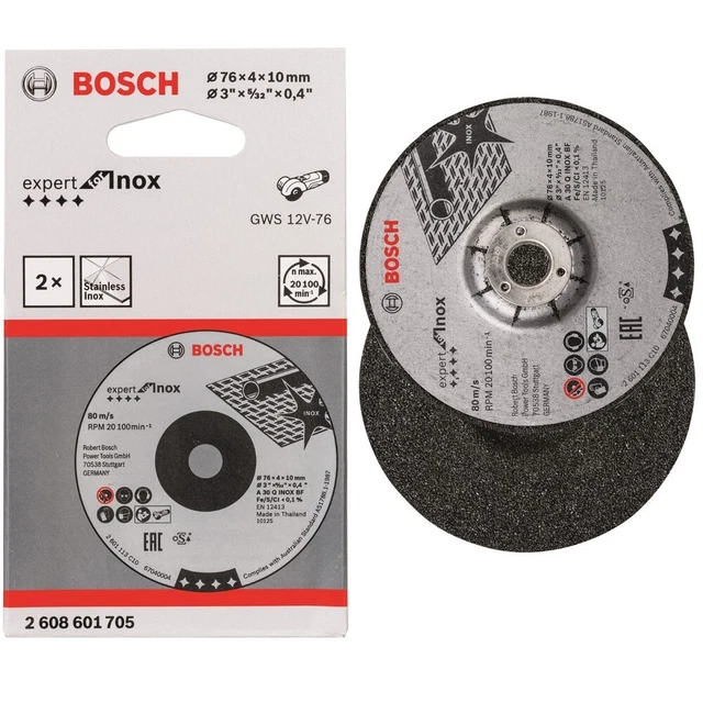 Disco desechable Bosch Expert for acero inoxidable A 30 Q BF 76x4x10 mm 2608601705 paquete de 2