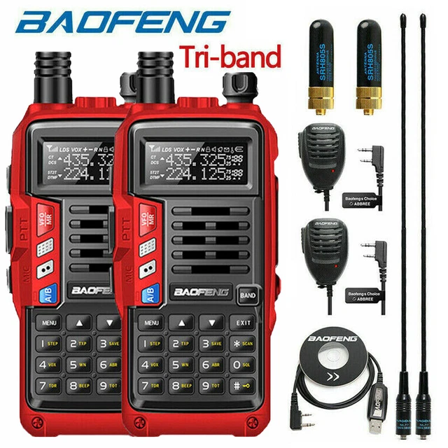 BAOFENG TRI-BAND VHF UHF TWO WAY WALKIE TALKIE HAND FUNKGERÄTE - Foto 5