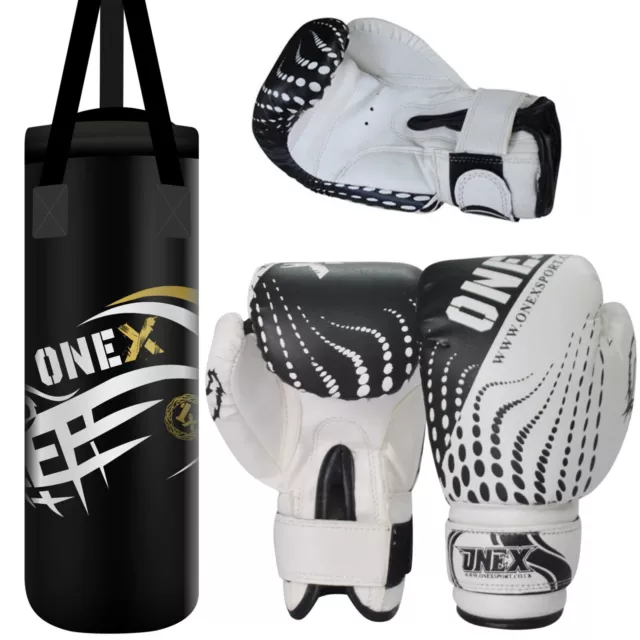 Punch Bag for Boxing Training Filled Heavy Bag Set with Punching Gloves Gym MMA