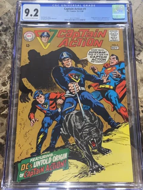 Captain Action #1 1968 Cgc 9.2 Origin And 1St Dc Appearance Superman