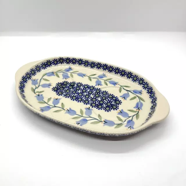 Polish Pottery Boleslawiec TRAY for Sugar and Creamer Hand Made Oval