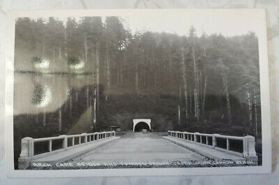 Real Photo Postcard Rppc Arch Cape Bridge And Tunnel Cannon Beach Oregon Hwy
