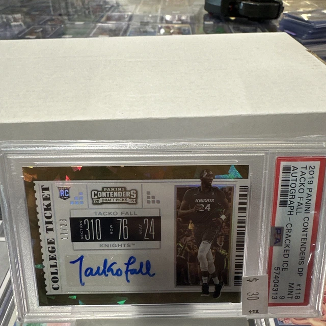 2019 Panini Contenders Tacko Fall Autograph Cracked Ice Psa 9