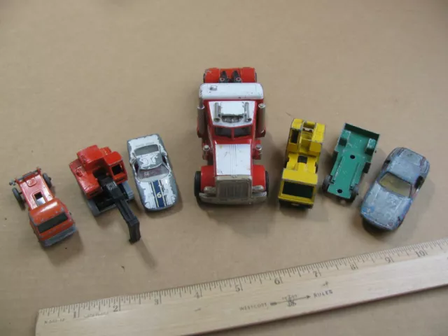 Vintage Lesney Matchbox Pieterbilt Refuse Truck Ford GT Dodge Wreck Porsche 928