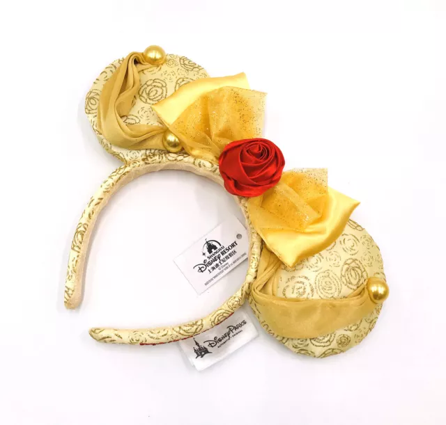 Disney Park Bow Minnie Mouse Ears Mickey Beauty and the Beast Belle Headband