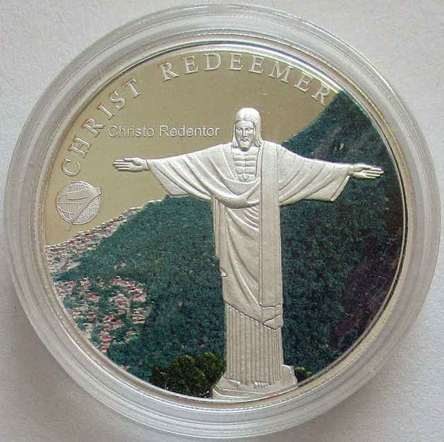 Mongolia 100 Tögrög 2008 New Seven Wonders Christ the Redeemer