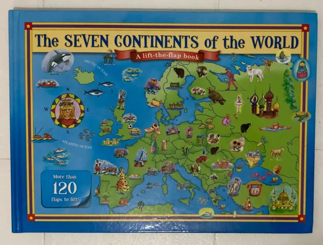 Picture Atlas Seven Continents of the World Lift the Flaps Five Mile Press VGC