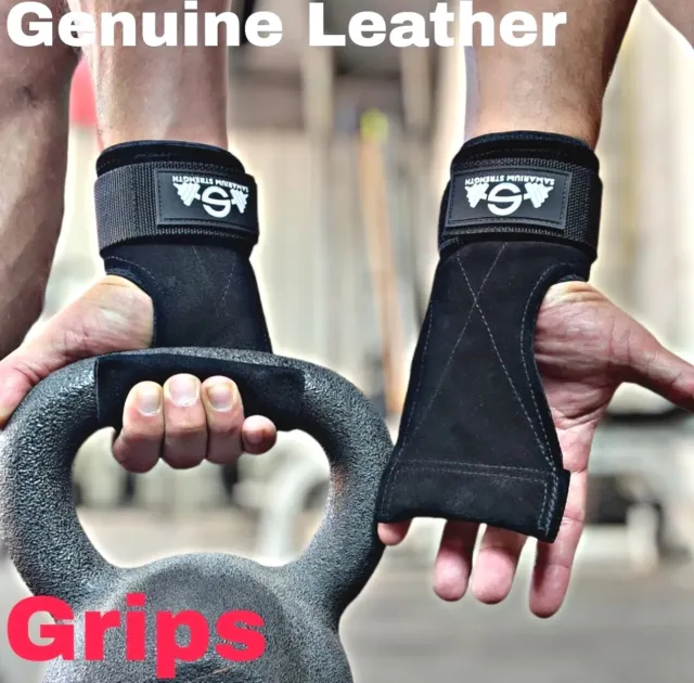 Fitness Gloves For Power Weight Lifting Grips Gym Workout Wrist Wrap Men Women