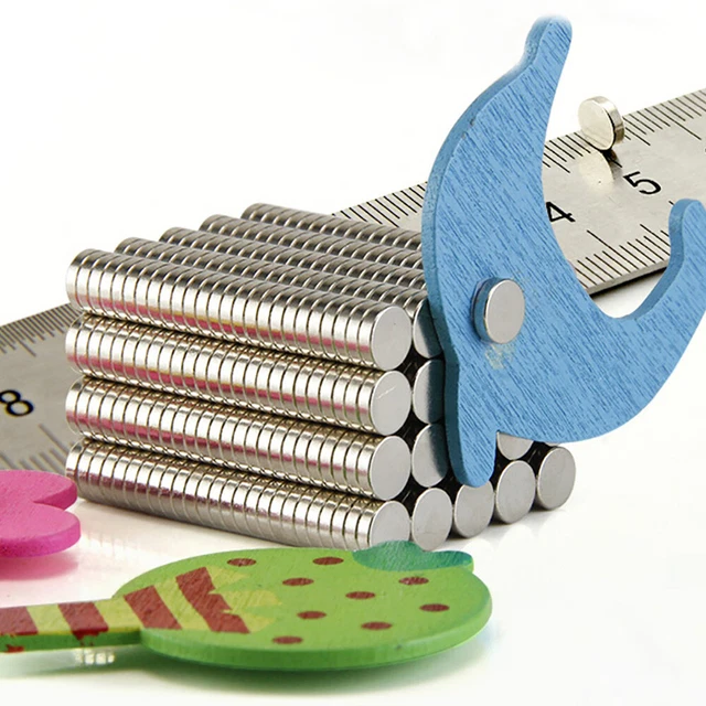 100 Magneti Al Neodimio 10x1mm - Extra Forti, Per Frigorifero E Lavagna, Rivestimento Nichel - Foto 8