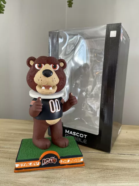 STALEY DA BEAR Chicago Bears “100th Season” NFL Mascot EXCLUSIVE Bobblehead NIB!