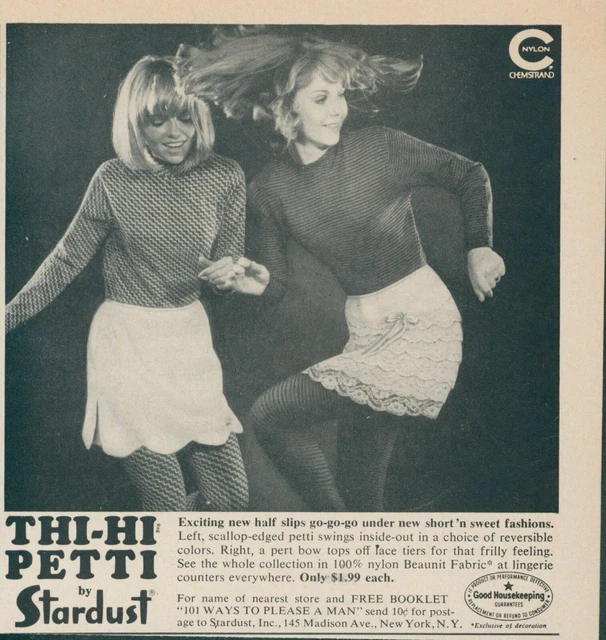 1965  Stardust Thi Hi Petti Half Slip Women Dancing Action Vintage Print Ad GH2