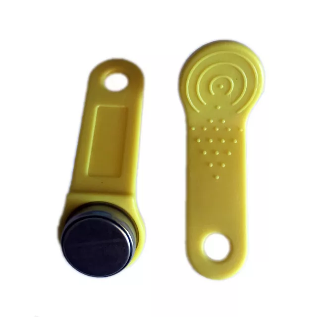 GENUINE YELLOW Non-magnetic  ibutton Dallas Key fobs -tills/EPOS/Cash registers