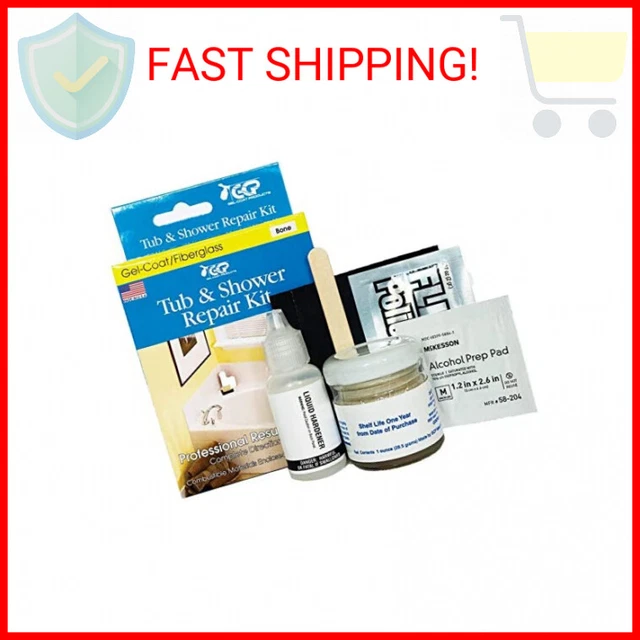 Gel-Coat Products 58-204 Tub and Shower Repair Kit, Bone