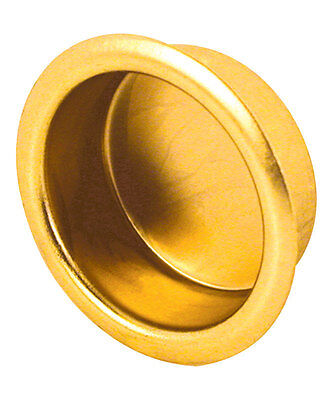 Slide-Co 161910 Bypass Door Finger Pull, 3/4-Inch, Brass Plated,(Pack of 4)