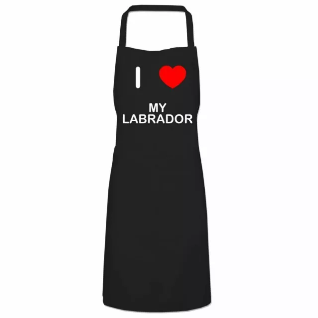 I Love My Labrador - Quality Cooks Bib Apron Choose Colour