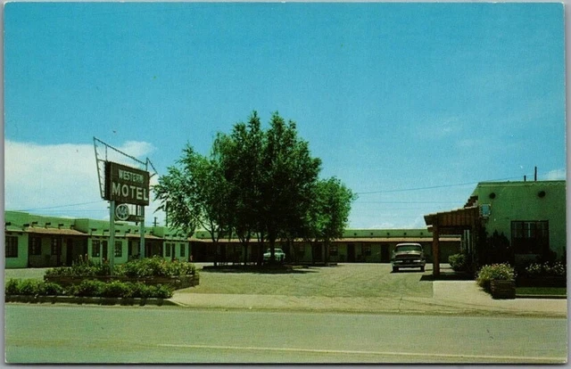 Holbrook, Arizona Postcard WESTERN MOTEL Highway ROUTE 66 Roadside Dexter Chrome