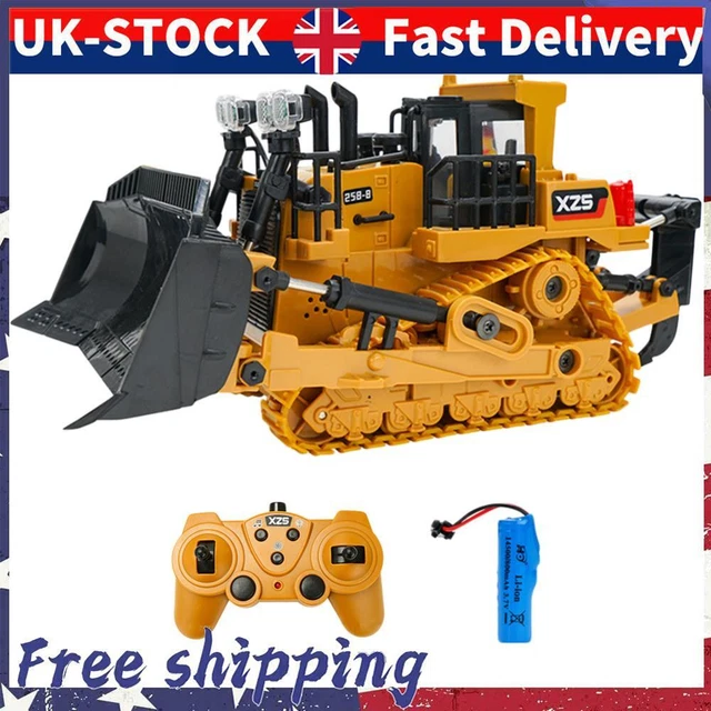 Remote Control Engineering Car 1/24 9CH RC Excavator Bulldozer Toys with Battery