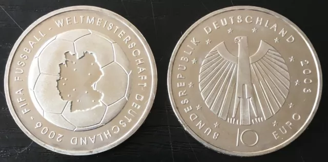 10 EURO - FIFA Fußball WM 2006 - 2003 G Karlsruhe unten, stempelglanz [G03u