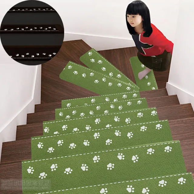 Luminous Soft Stair Stepping Mat Variety Pattern Self-adhesive Non-slip Carpet