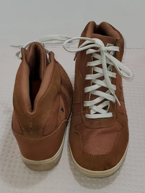Skechers SKCH+3 Suede Hidden Wedge Sneakers Shoes High Top Brown Size Women's 9