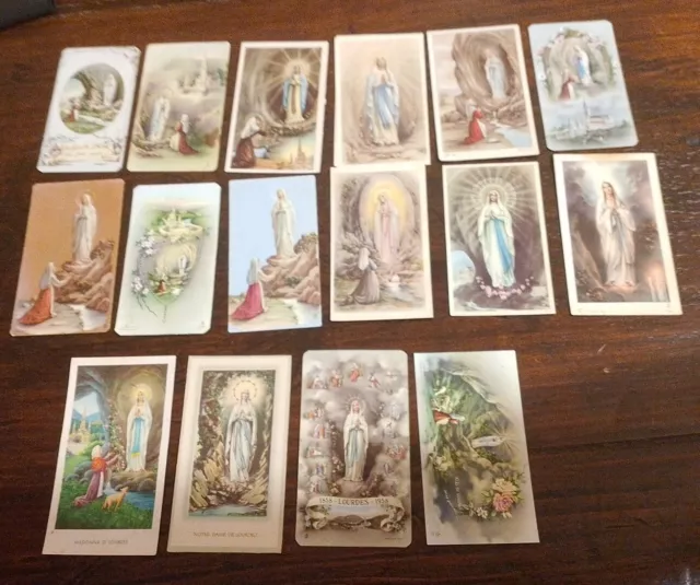 Santini Holy Card Lotto Di 16 Santini Madonna Di Lourdes