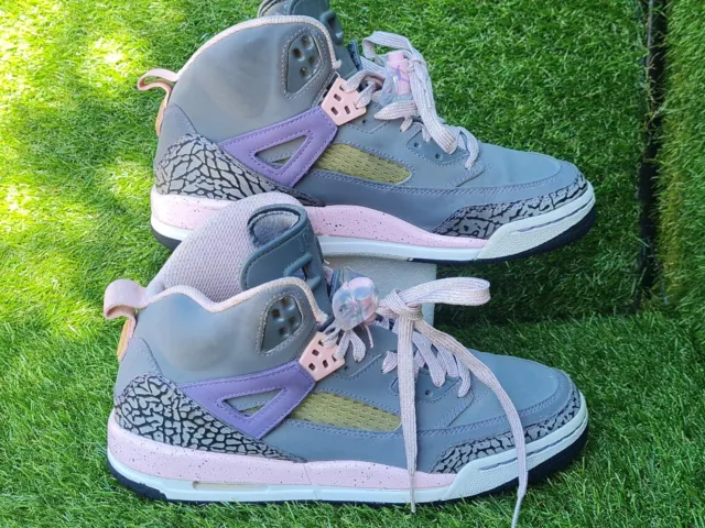 Nike Air Jordan Spizike Miami Vice Gray Pink Green 317321 063 Sz 3y