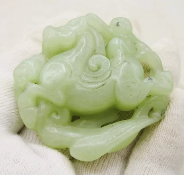 A149 Beautiful Antique Chinese Jade Stone Carving In The Form Of A Dragon