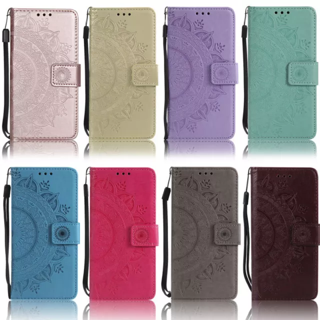 For iPhone 15 14 13 12 Pro Max XR 8 Plus Mandala Wallet Leather Flip Cover Case