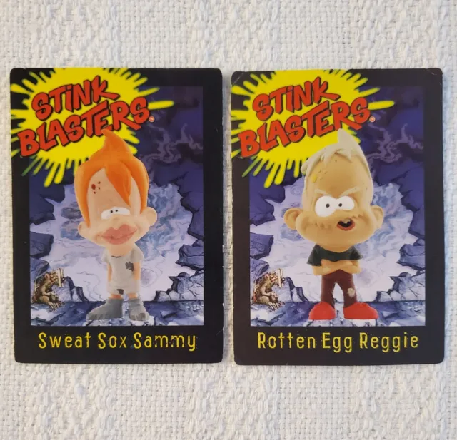 2 Stink Blasters Collector Cards Sweat Sox Sammy Rotten Egg Reggie 2002