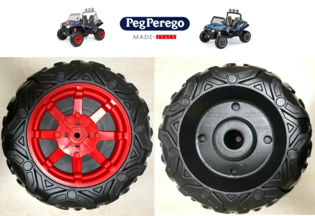 PEG PEREGO 2 ruote posteriori POLARIS RANGER RZR 900 12 VOLT COPPIA-nuovo-Italia