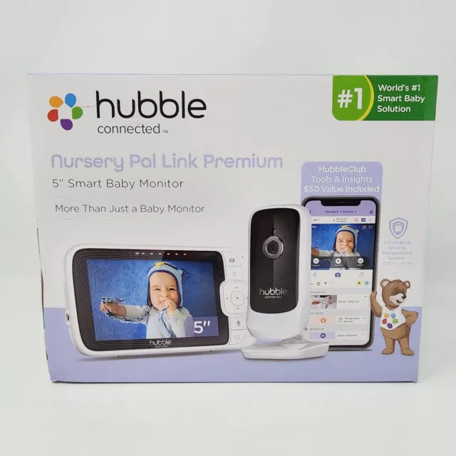 Monitor de video para bebé Hubble Connected Nursery Pal Link premium de 5 pulgadas