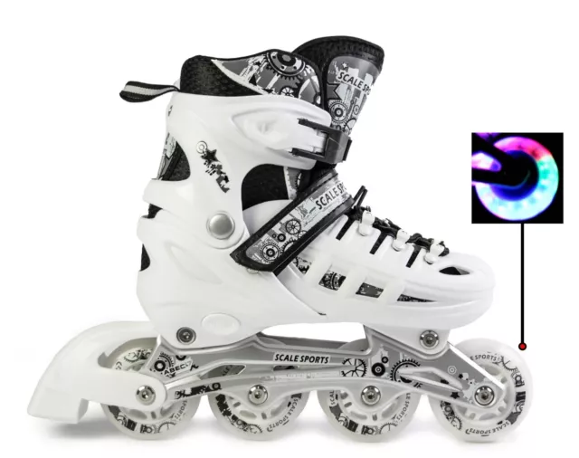 Inline Skates  Adjustable Roller Blades for Boys and Girls, Size Medium 2.5-5 UK 2